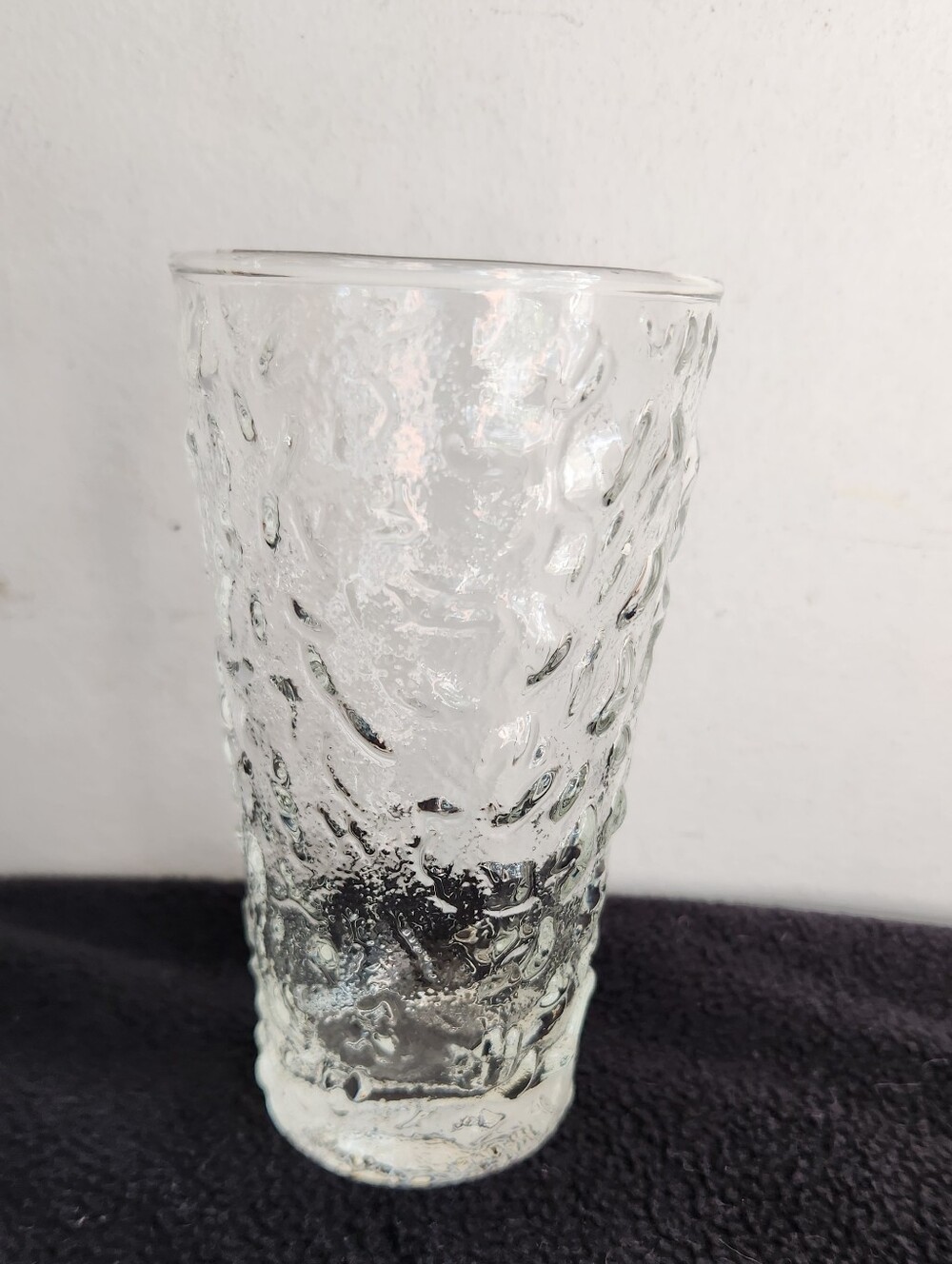 Vintage Anchor Hocking Crinkle Glass 10-12 oz Milono Tumbler